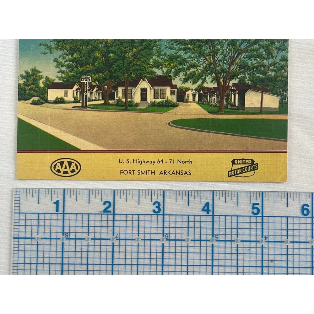 Vintage Fort Smith Motel Postcard AAA United Motor Courts‎ Arkansas 00841